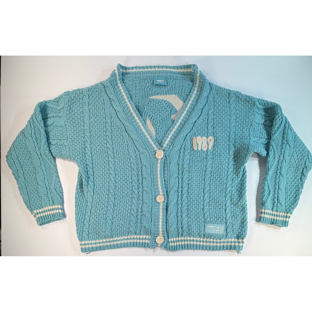 Taylor Swift 1989 Taylor's Version Cardigan Aquamarine Blue Seagull MD/LG